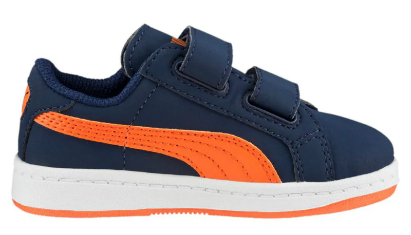 359044 03 Puma Smash Buck V Kids (peacoat/vermilion orange)