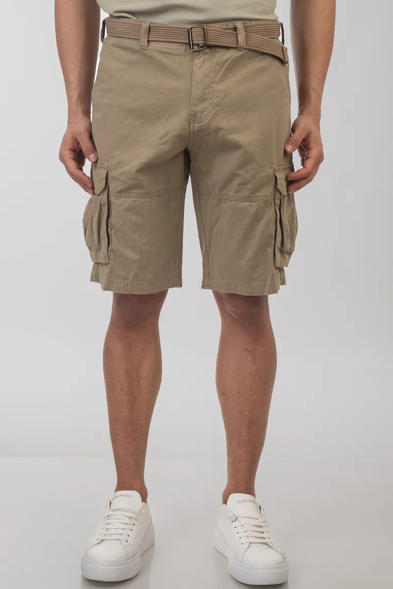 Double Ανδρική Βερμούδα Cargo 251MSHO-7011 Beige