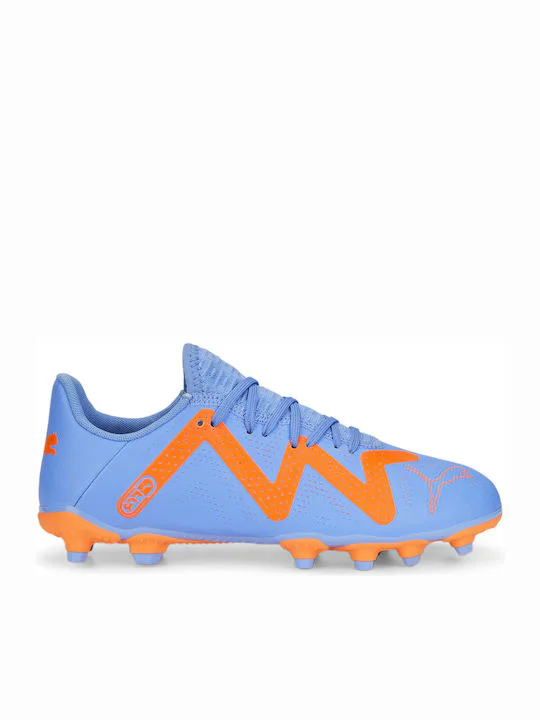 107199-01 Puma Παιδικά Ποδοσφαιρικά Παπούτσια Jr Future Play Fgag με Τάπες Μπλε