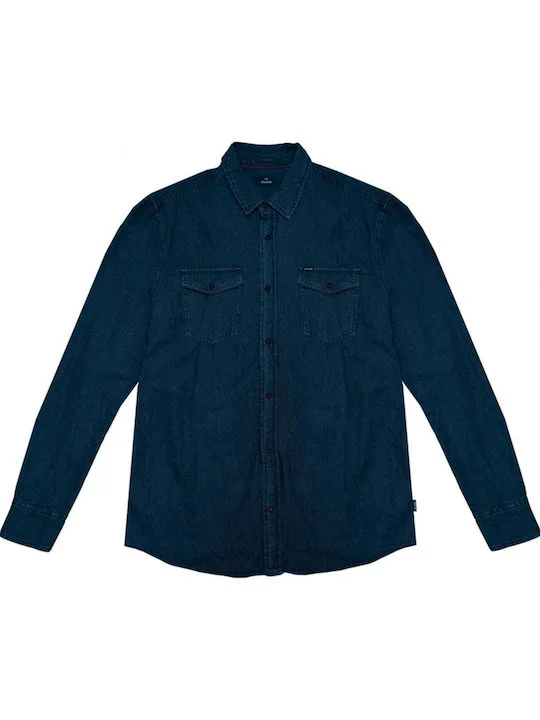 DS-21A Double Denim Shirt (Μεγάλα μεγέθη) Blue