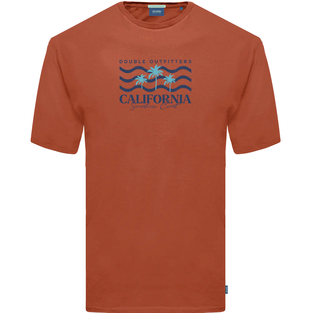 TS-2003SA T-Shirts With Graphic Print (Μεγάλα Μεγέθη) Burnt Orange