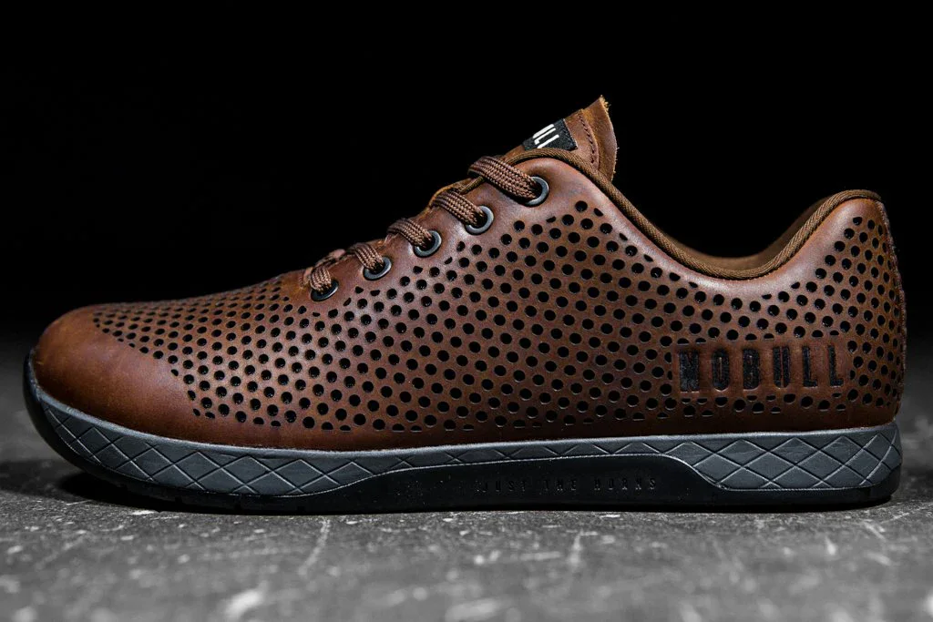 NoBull Leather Trainer Coffee/Dark Grey