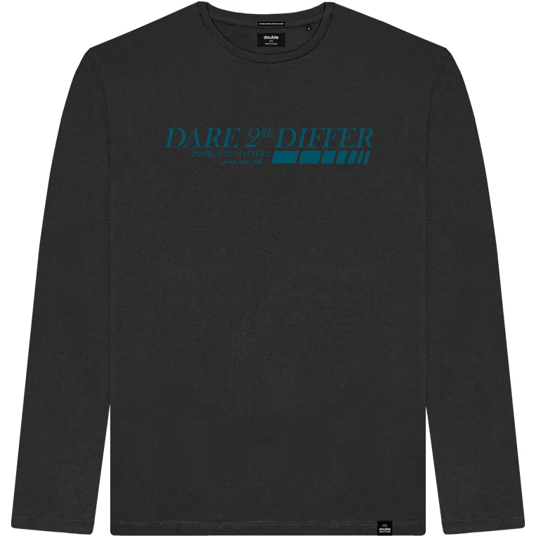 TS-237VA Double Round Neck Graphic Print (Μεγάλα μεγέθη) (Black)