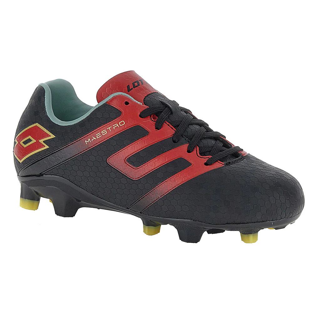 Lotto Maestro 700 V FG JR All Black/flame Red/Surf Spray GRN Τάπες  220574 CJN