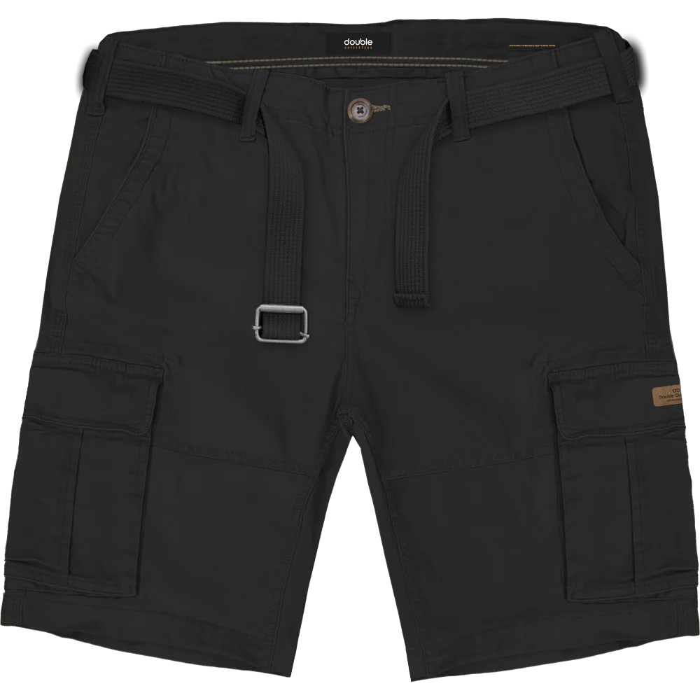 MSHO-711A Double Shorts Cargo With Belt (Μεγάλα Μεγέθη) Black