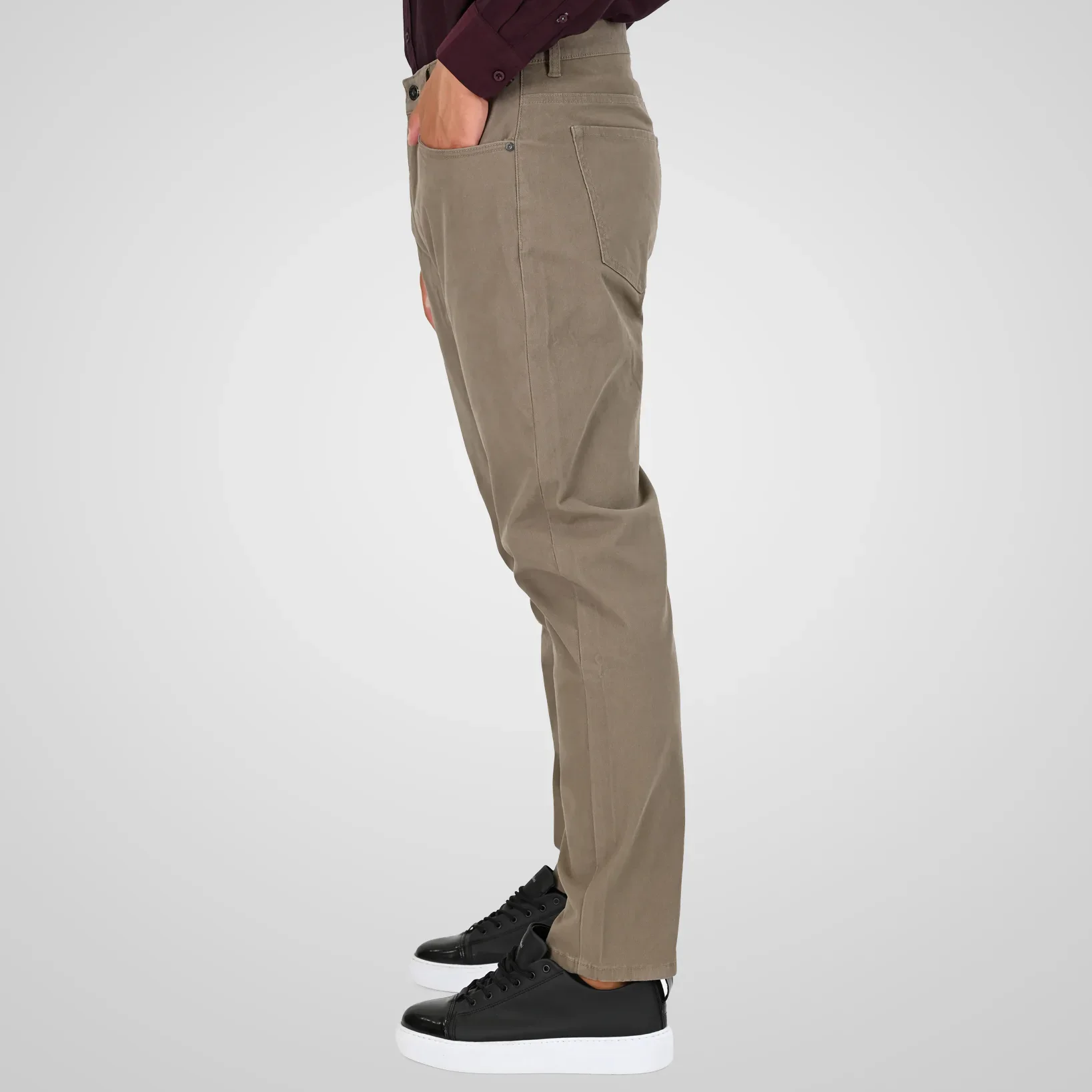 Double Five Pockets Pants 262FP-4135 Taupe