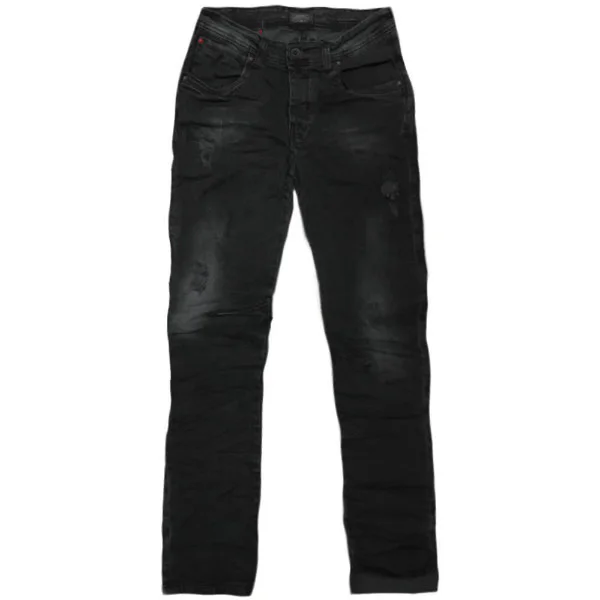 MJP-25A Double Ανδρικό παντελόνι jean (μεγάλα μεγέθη) Χρώμα Μαύρο