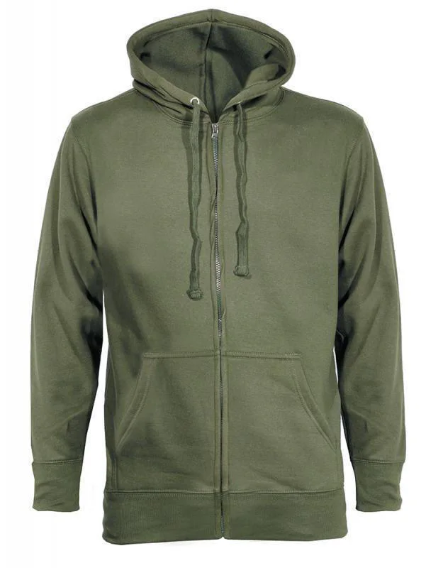 SWZ-280 Keya Hooded sweatshirt with full zip Χρώμα Χακί