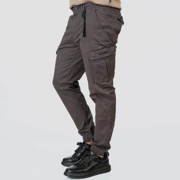 Double Ανδρικό Cargo Παντελόνι με λάστιχα 252CCP-4066 Anthracite