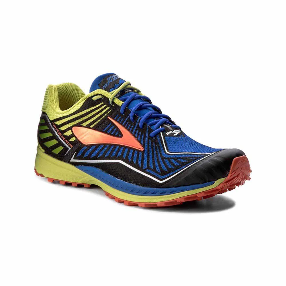 110235 1D 455 Brooks Mazama (Electric Brooks blue/Lume Punch/Chery tomato)