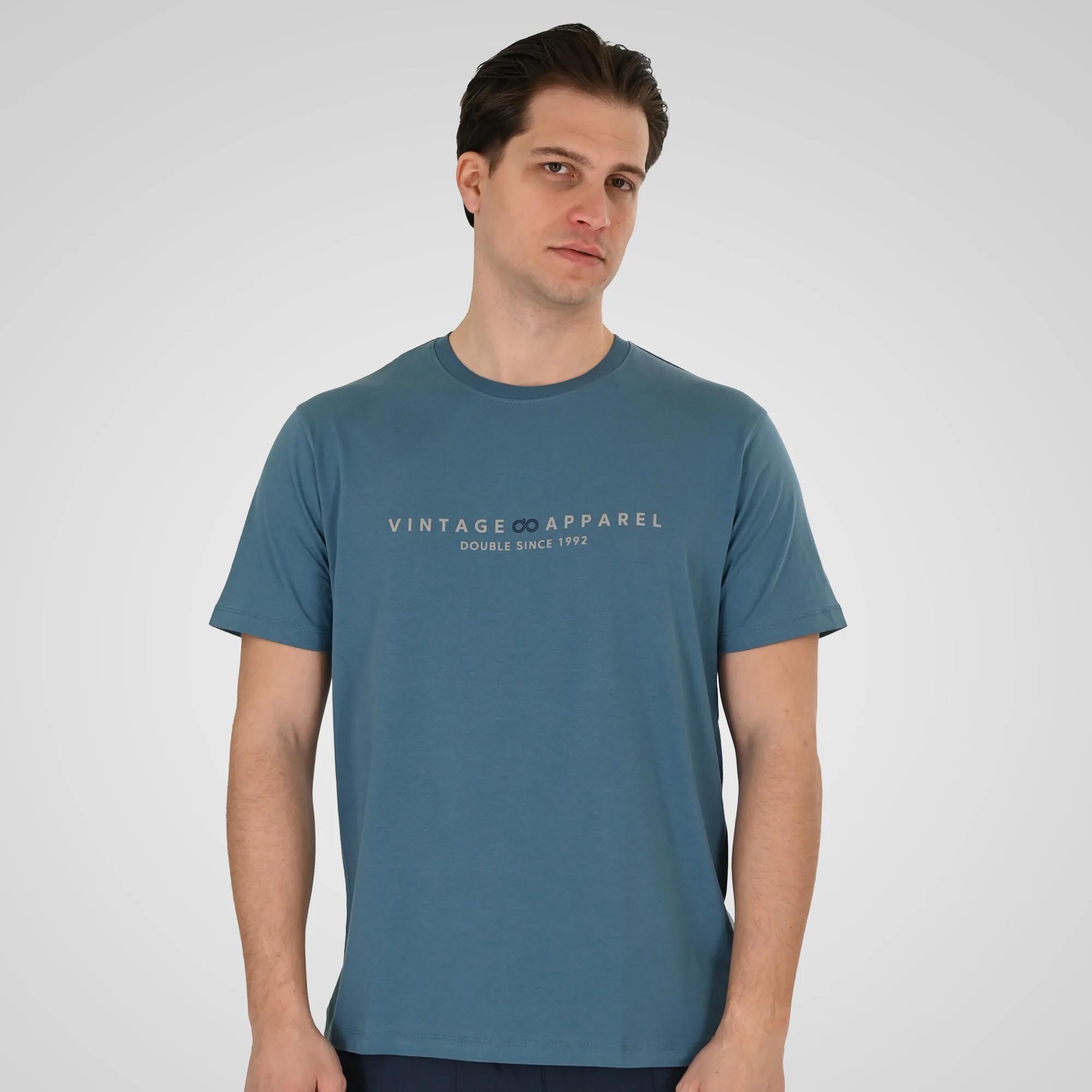 Double Ανδρικό Κοντομάνικο μακό 261TS-9125VA Stone Blue